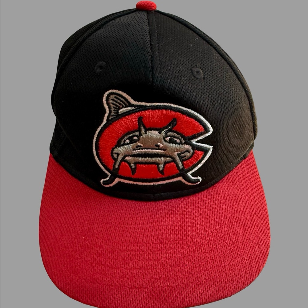 Columbus Catfish‎ Youth MiLB Hat Black Red Baseball Cap